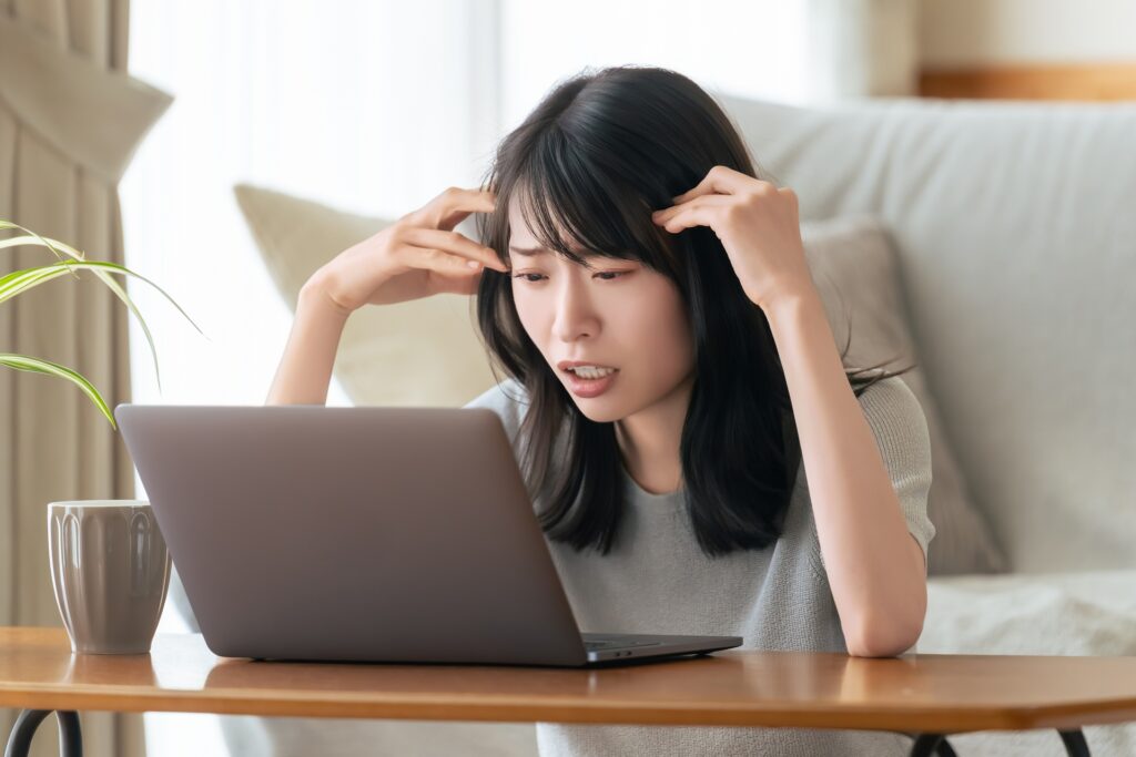 失敗している女性